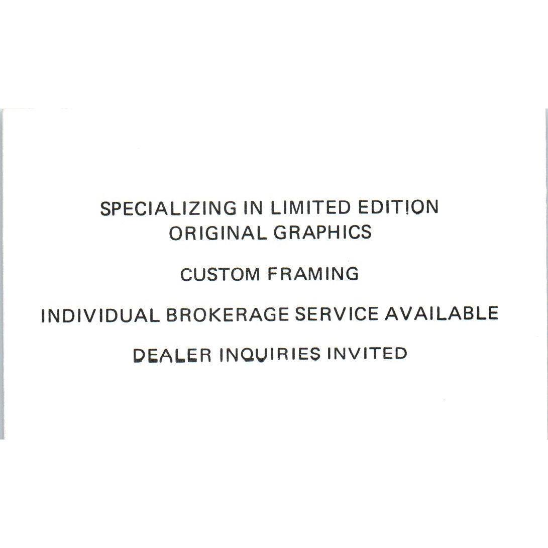 Lorenzo Galleries Margarita Bergen Wayne Abbey New Orleans Business Card SE3-B6