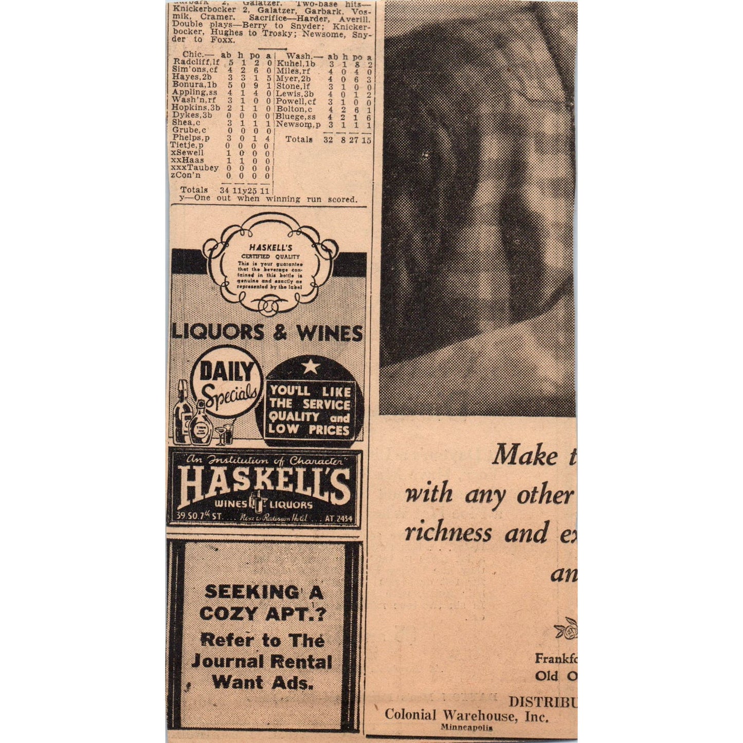 Dayton Mens Store Disney Hats 4x7" 1935 Minneapolis Journal Advertisement AE7-N1