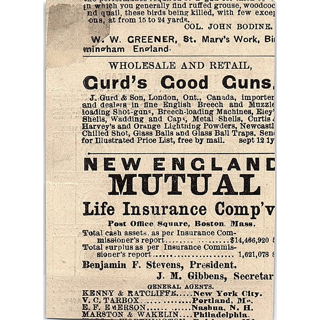 Maynard Creedmoor Rifle Massachusetts Arms Company Chicopee Falls 1878 AG2-M13