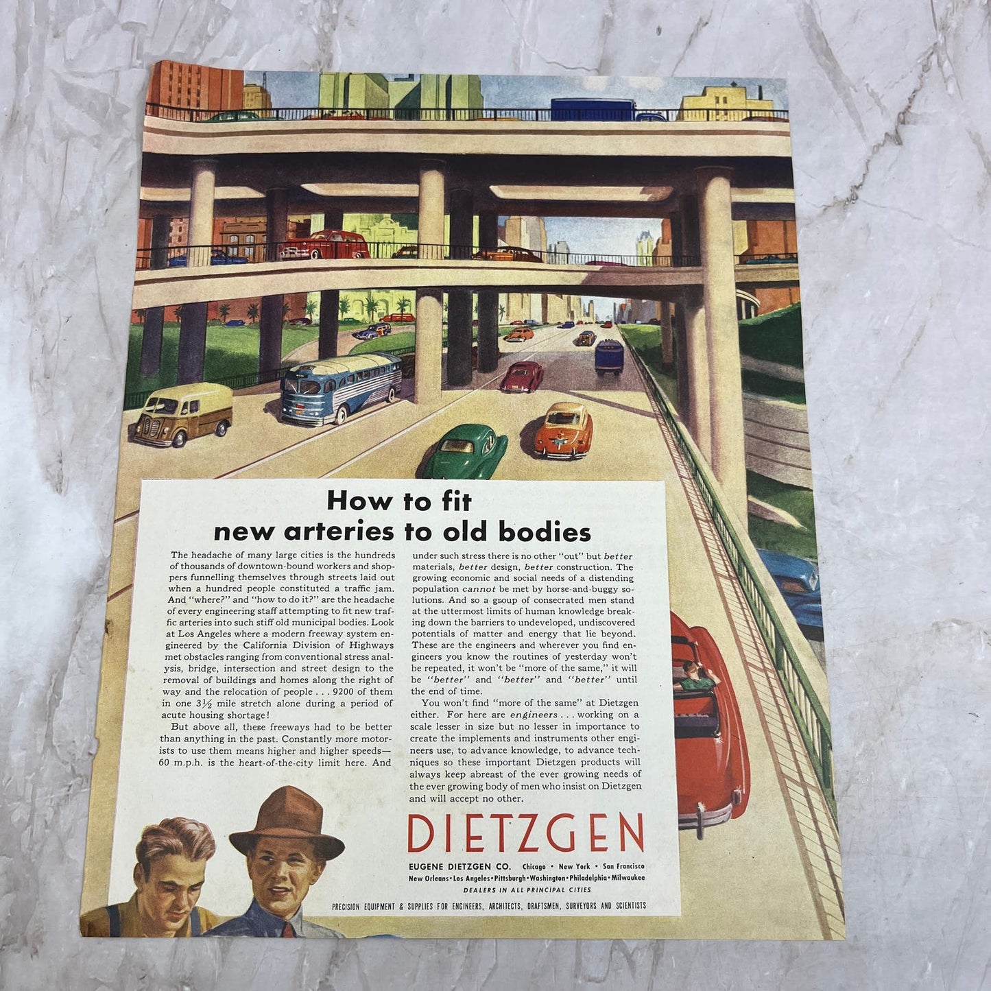 Eugene Dietzgen Co Supplies for Engineers and Architects 1951 Magazine Ad FL6-10