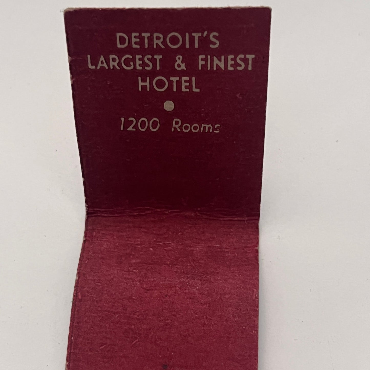 Hotel Book-Cadillac Detroit Michigan Vintage Matchbook Cover TB8-MB-1