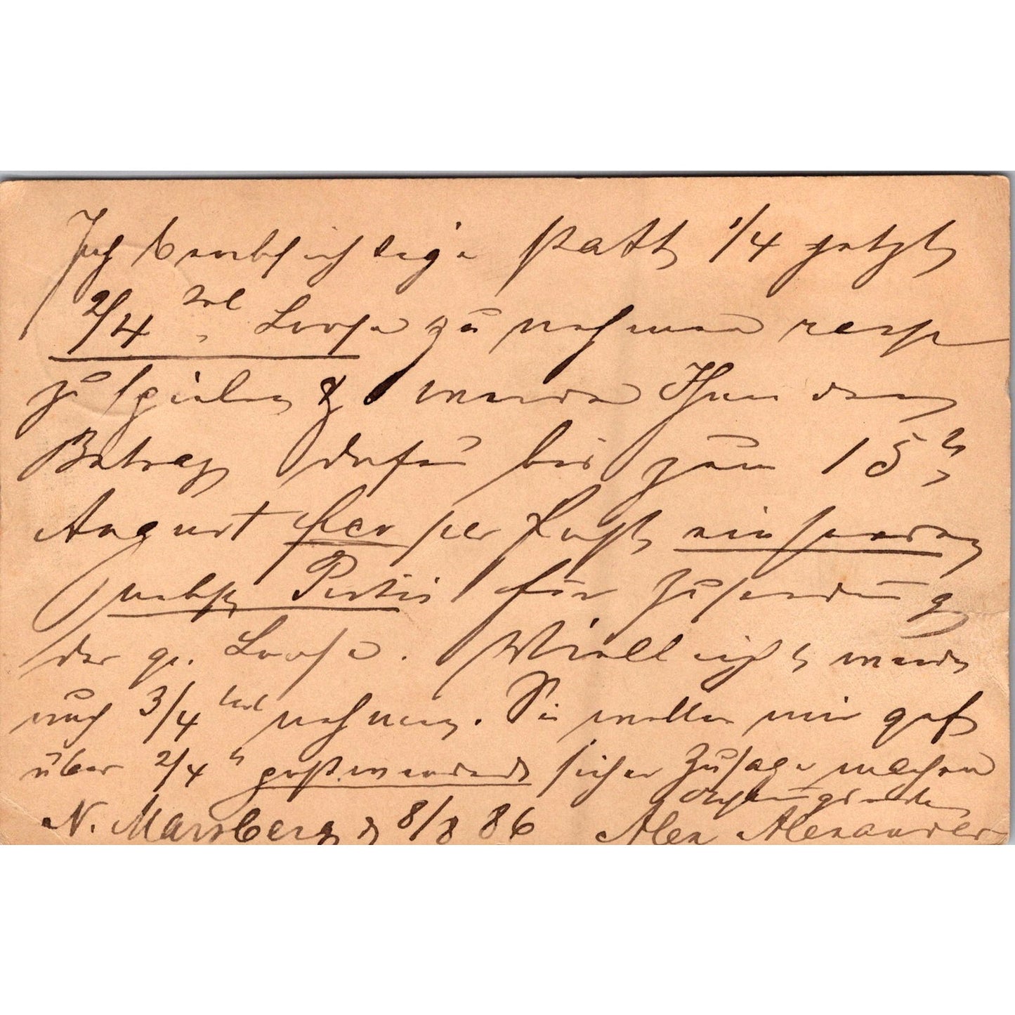 Bachum Albert Lauffs Marsburg 1885 German Reich Postcard TE2-GRP