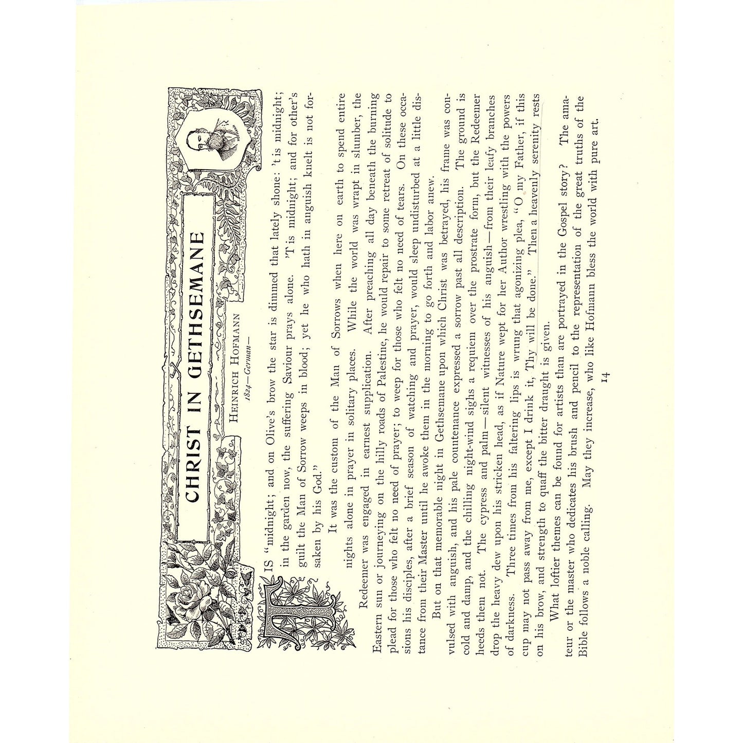 Christ And His Mother - Bernard Plockhorst - 1898 Litho Art Print D19