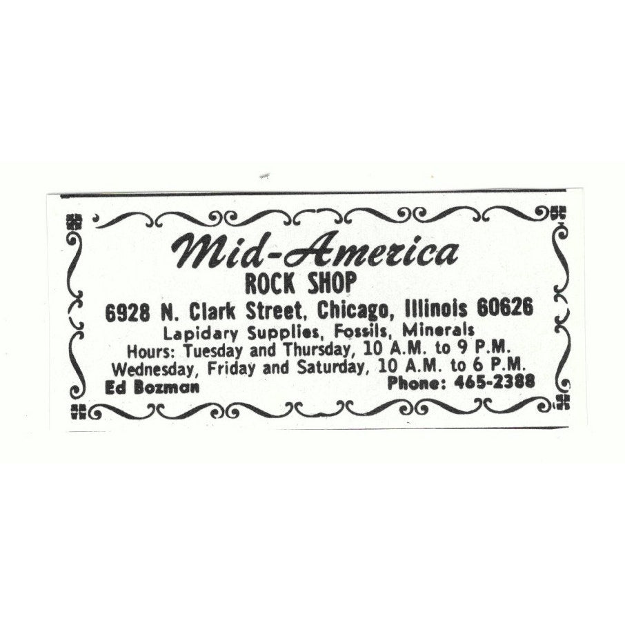 Mid-America Rock Shop Chicago IL 1971 Magazine Ad AD8-O2