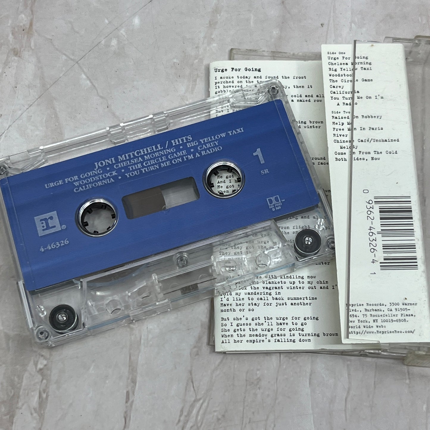 Joni Mitchell Hits Reprise Records Cassette Tape Ti5-CT1