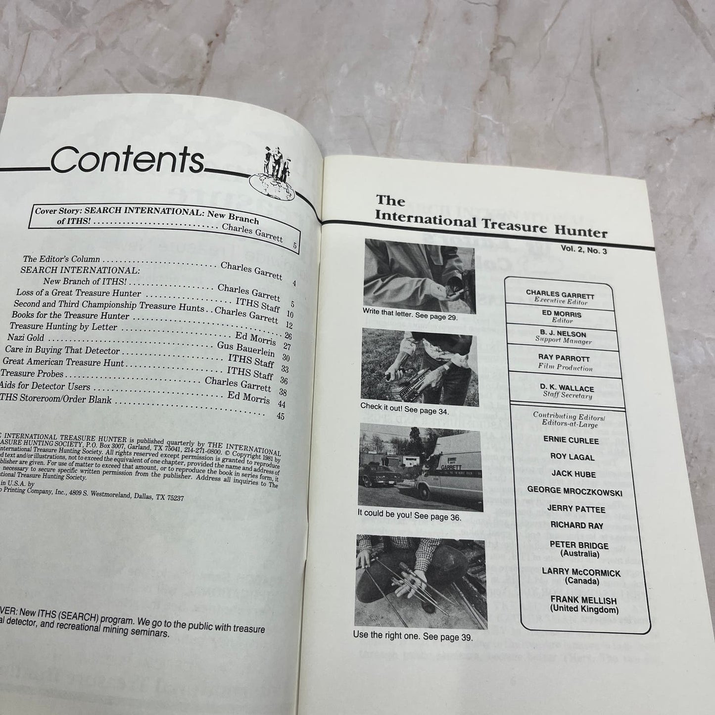 1981 The International Treasure Hunter Worldwide Treasure News Magazine TF5-L1