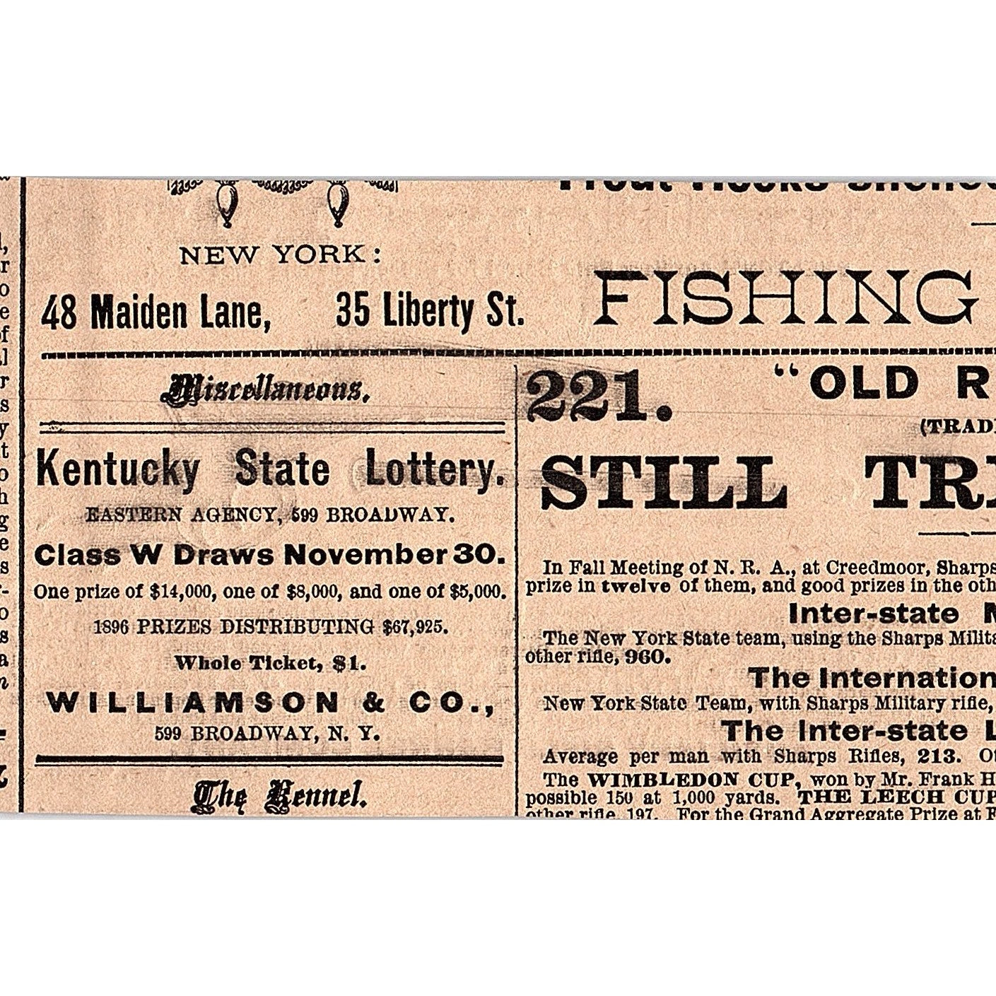 Shelton's Auxiliary Rifle Barrel Co New Haven CT 1878 Ad AG2-H4