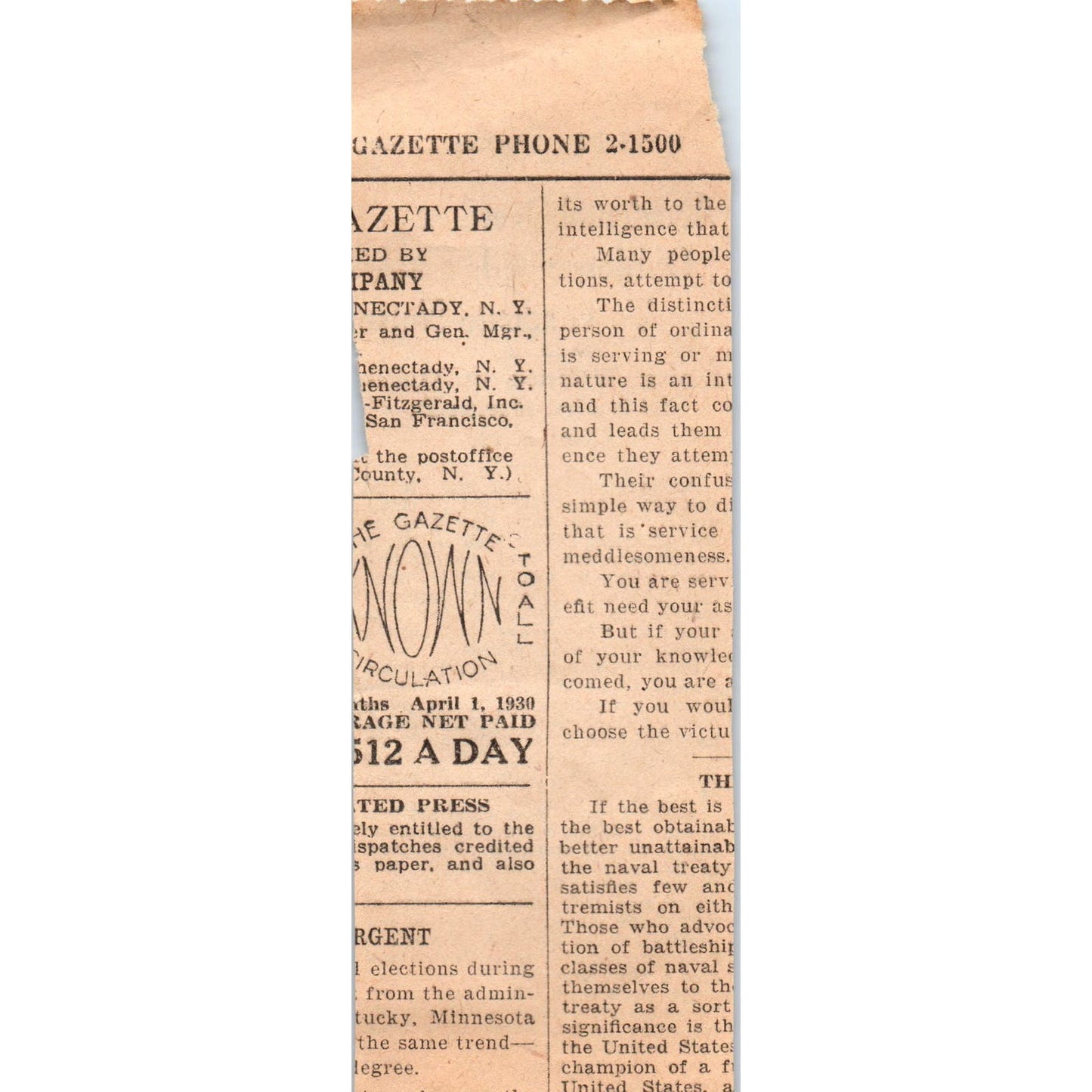1930 Newspaper Article Marion D. Manion Schenectady NY Overdoses on Morphine AE6