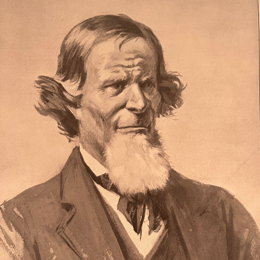 The Deacon Featherpole - Portrait - Original 1904 A.B. Frost Art Print V26-4