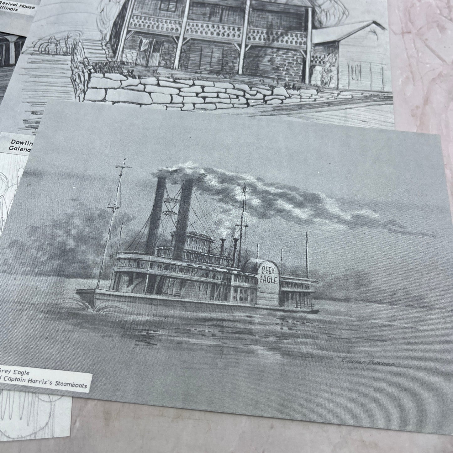 Vintage Galena Portfolio - 7 Scenes of Old Galena Illinois 5x7" TA9-E1