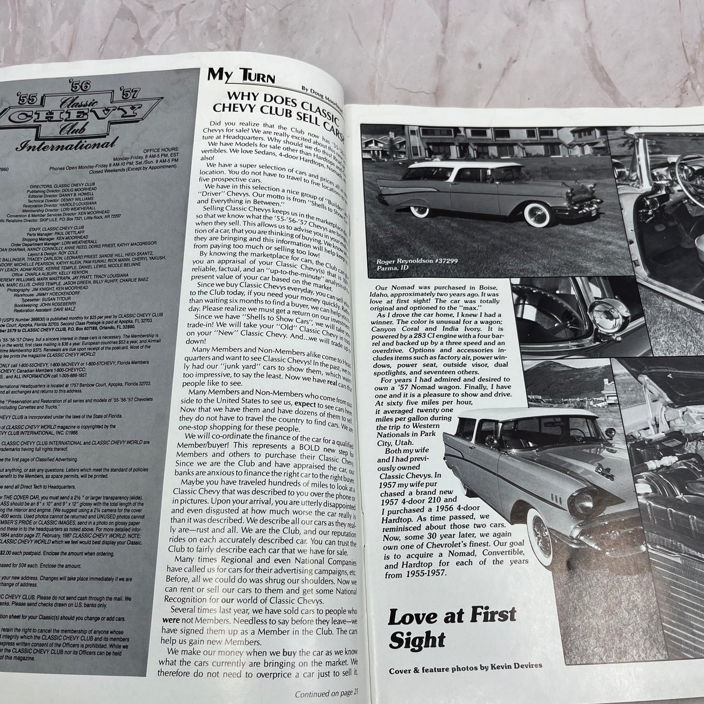 Roger Reynoldson Nomad '55, '56, '57 Classic Chevy World Magazine - May 1988 M29