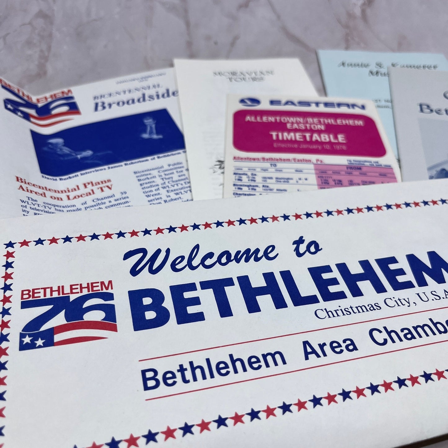 1976 Bicentennial Bethlehem PA Tourist Welcome Guide Bundle TH9-LX1