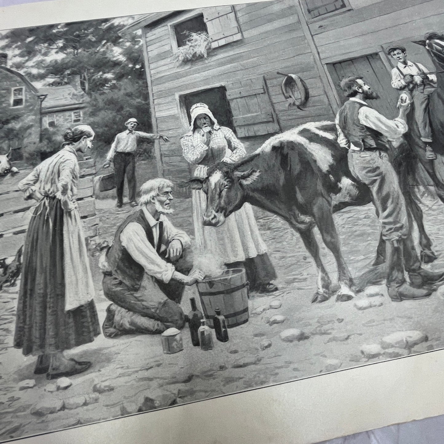 When a Red Coat is Embarrassing - Original 1904 A.B. Frost Art Print V14-3