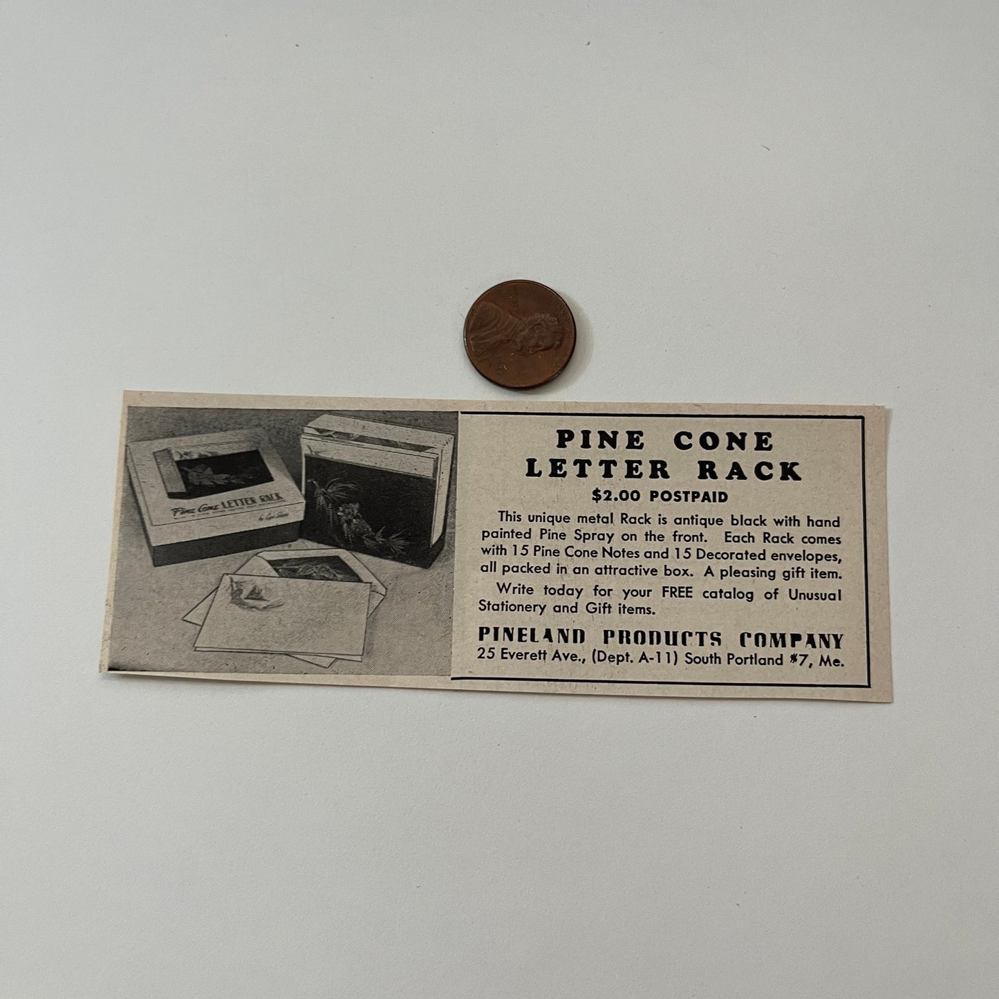 Pineland Products Company South Portland ME 1952 Yankee Magazine Ad SAG5-H7