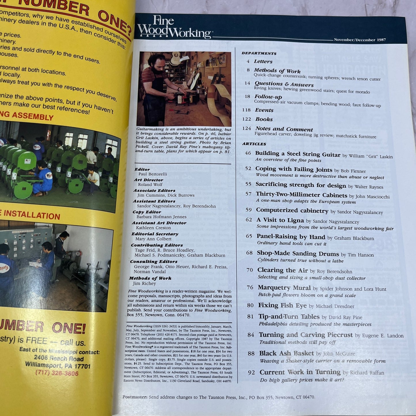 Tip-and-Turn Tables - Nov/Dec 1987 No 67 Taunton's Fine Woodworking Magazine M32