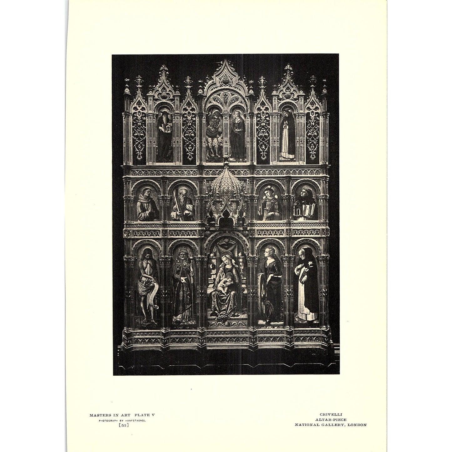 Altar-Piece - Crivelli - 1908 Litho Art Print AF4-8