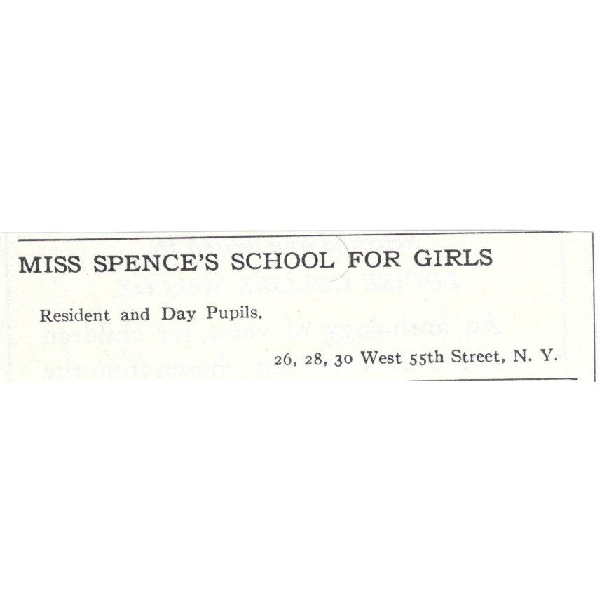 Miss Spence's School for Girls New York 1924 Magazine Ad AD8-O7