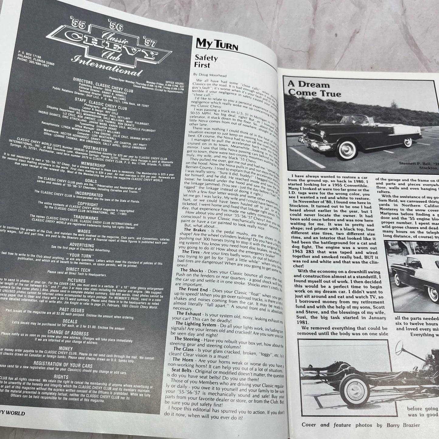 Steering Column Rebuild '55, '56, '57 Classic Chevy World Magazine Jul 1983 M30