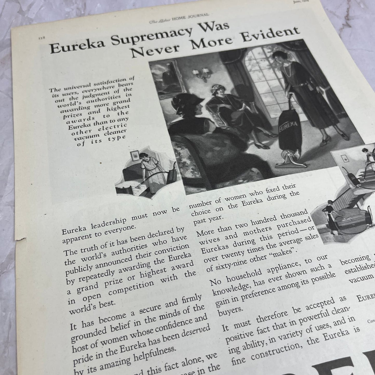 Eureka Vacuum Cleaner Company Detroit MI 1918 Magazine Ad FL6-11