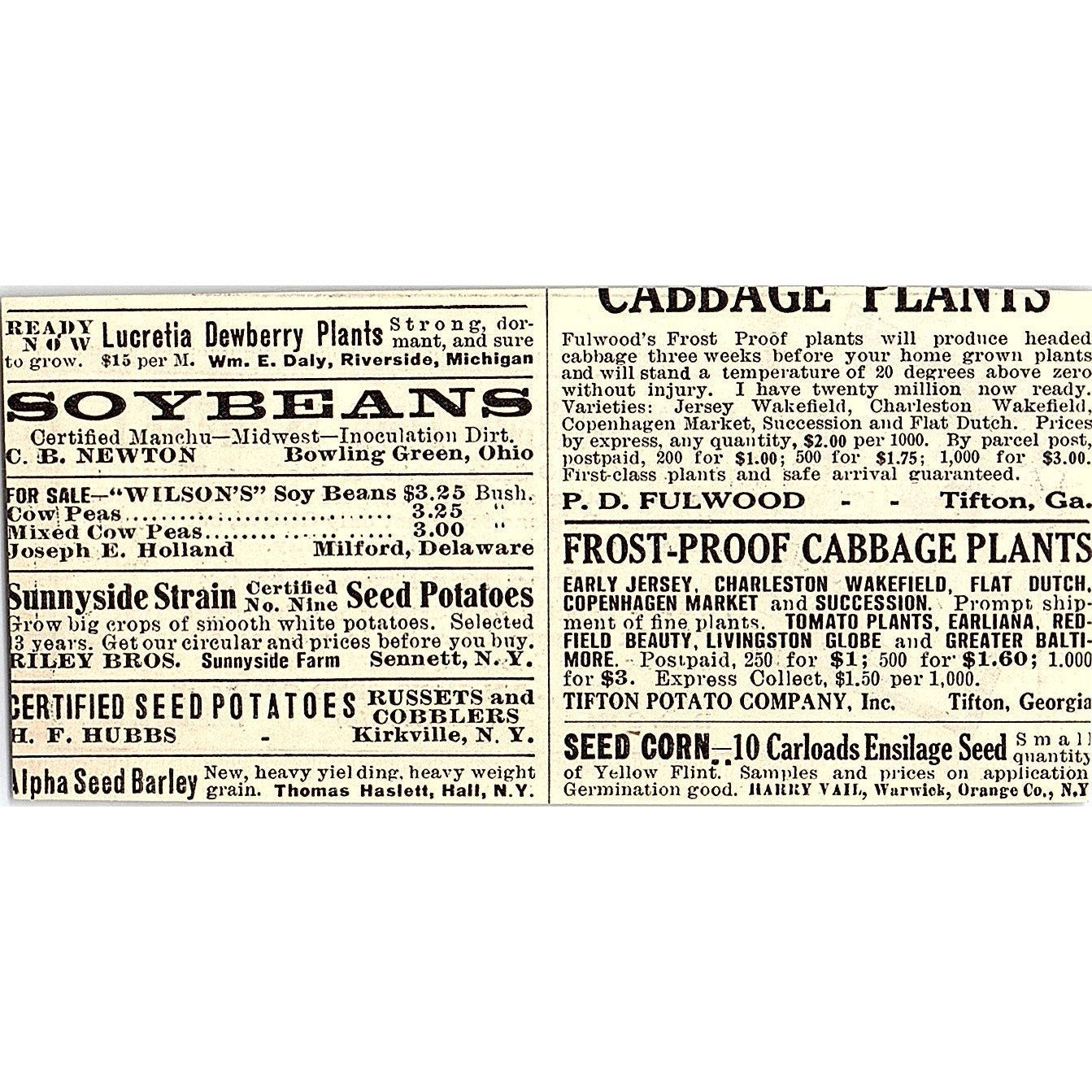 The J. Bolgiano Seed Co Baltimore MD 1924 Ad AG3-M3