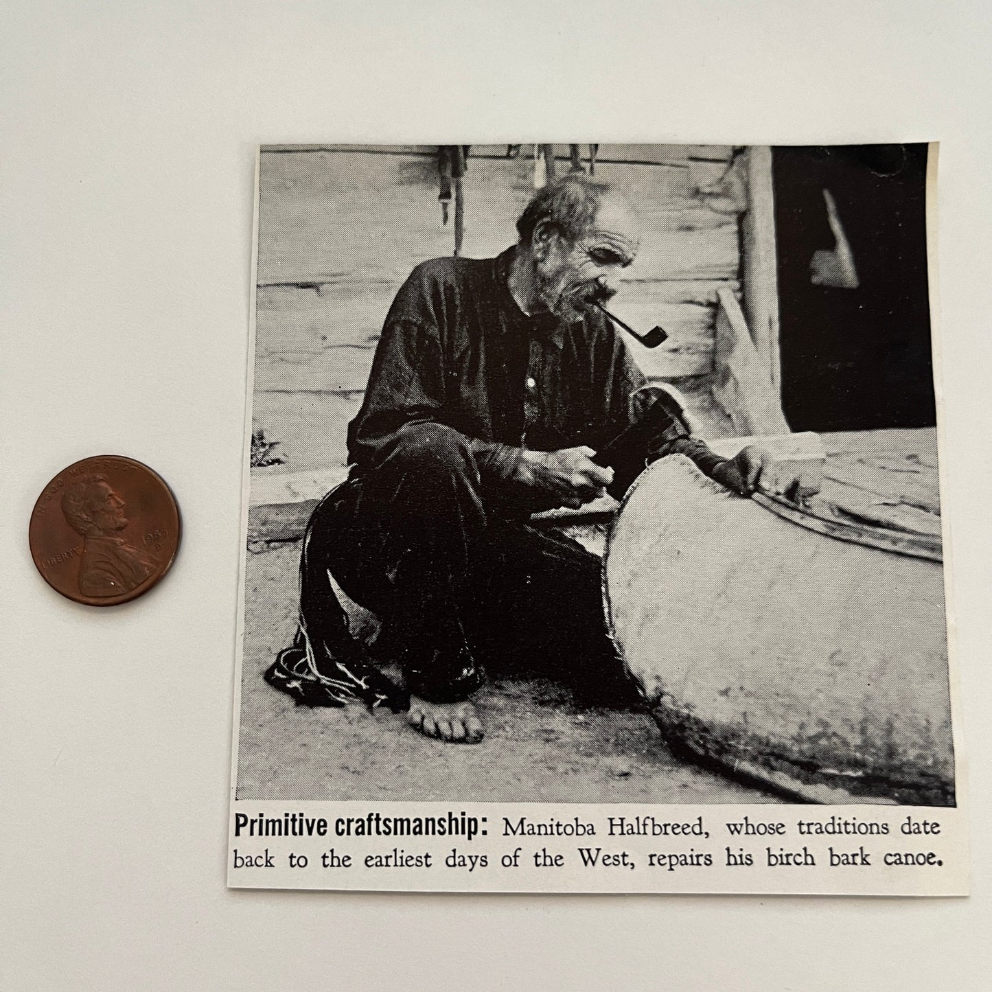 Primitive Craftsmanship Manitoba Halfbreed MB 1941 Magazine Picture SAG4-M3