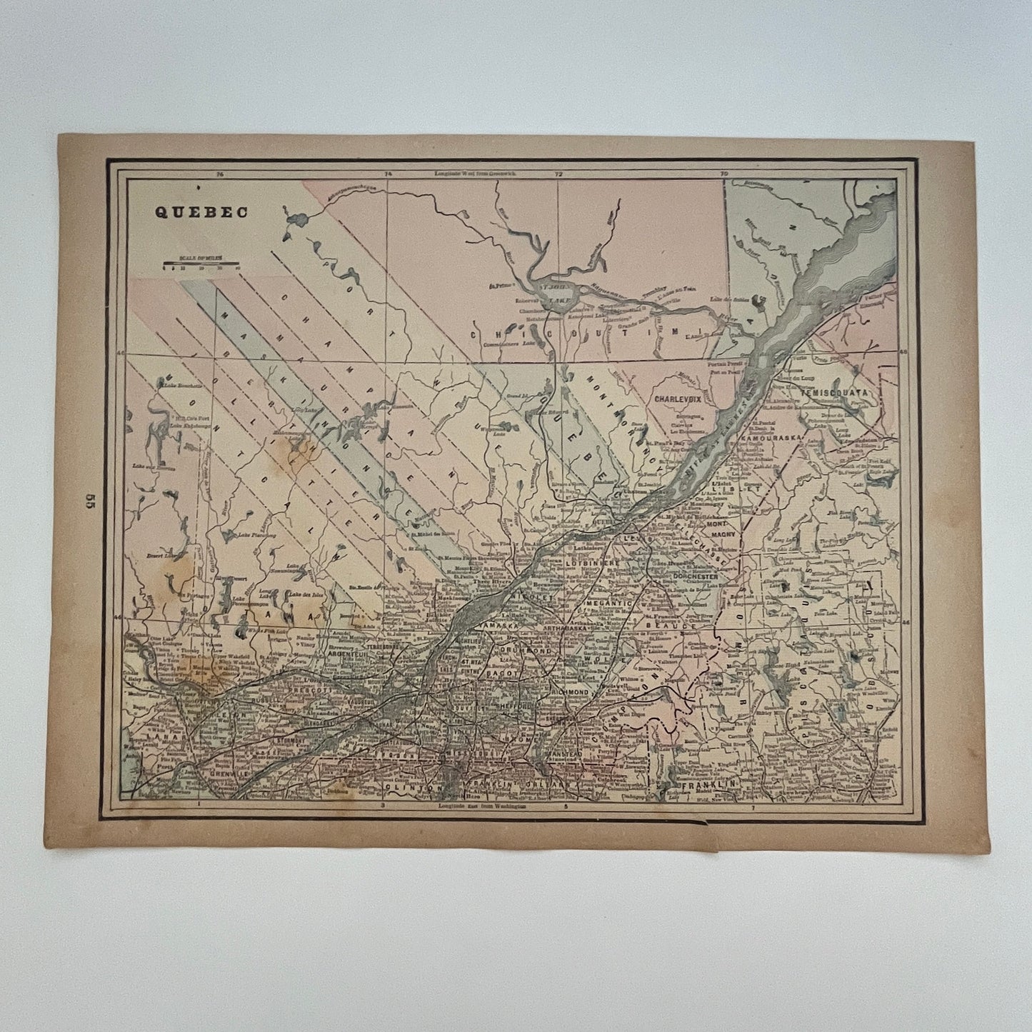 Map of Europe and Quebec 1894 Map SV1-6