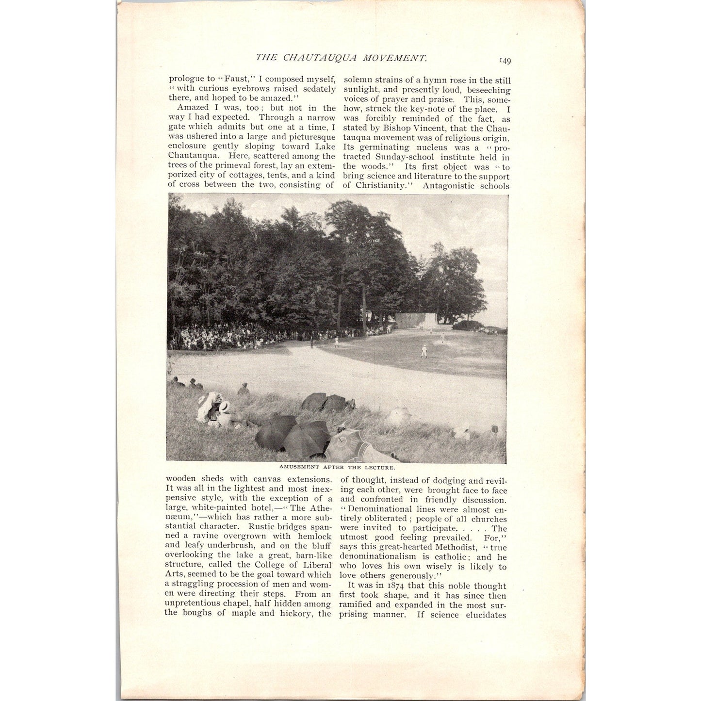 The Chautauqua Movement Hjalmar Hjorth Boyesen 6 Pages 1985 Article AH6-7