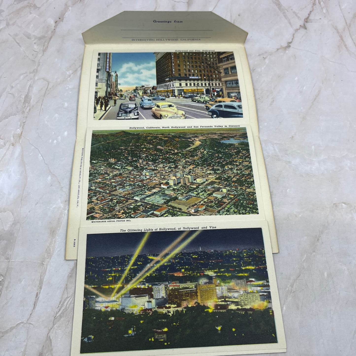 Interesting Hollywood California Vintage Souvenir Folder Book Views TI8-S2