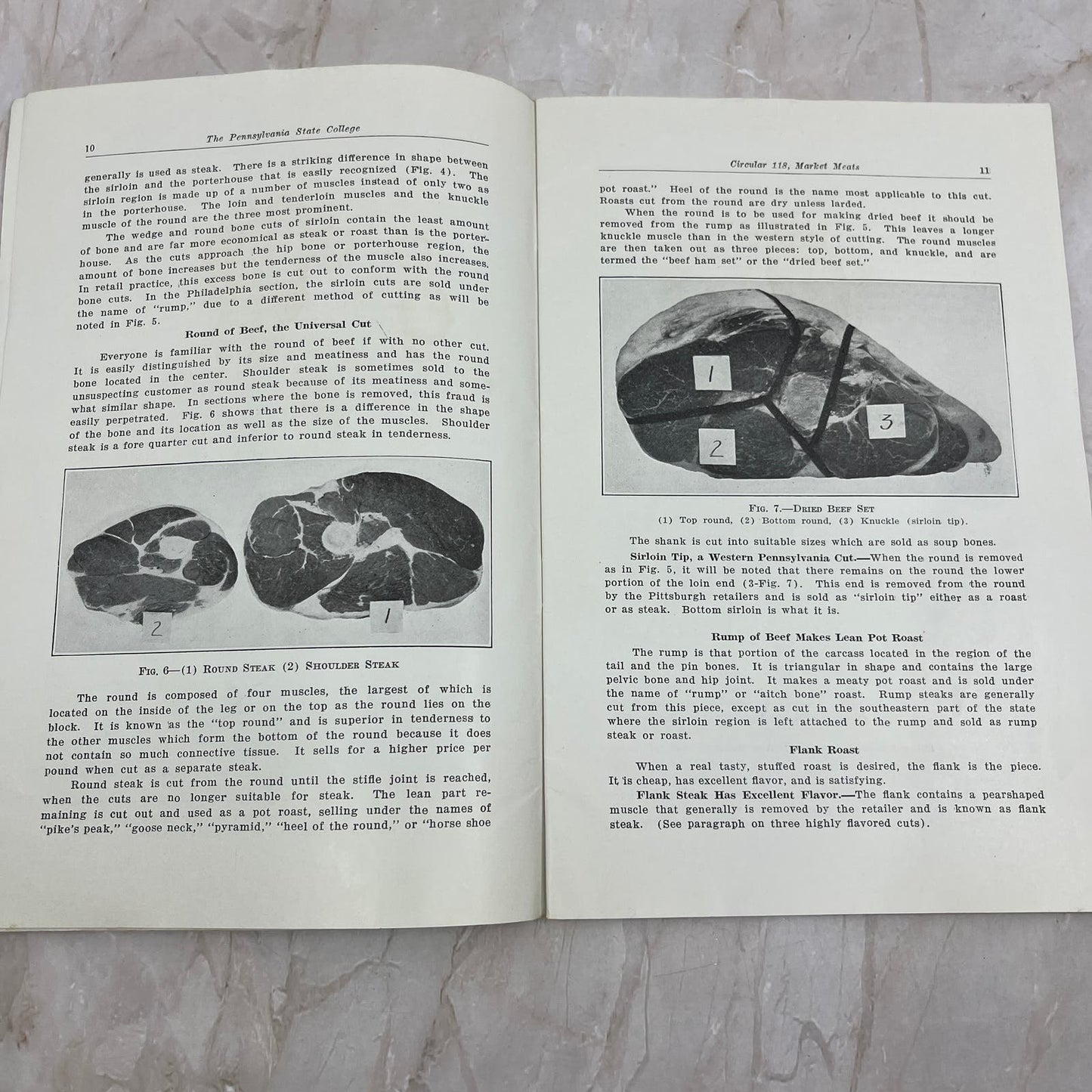 1931 Market Meats Recipes and Buying Guide PA State School of Agriculture TF5-L2