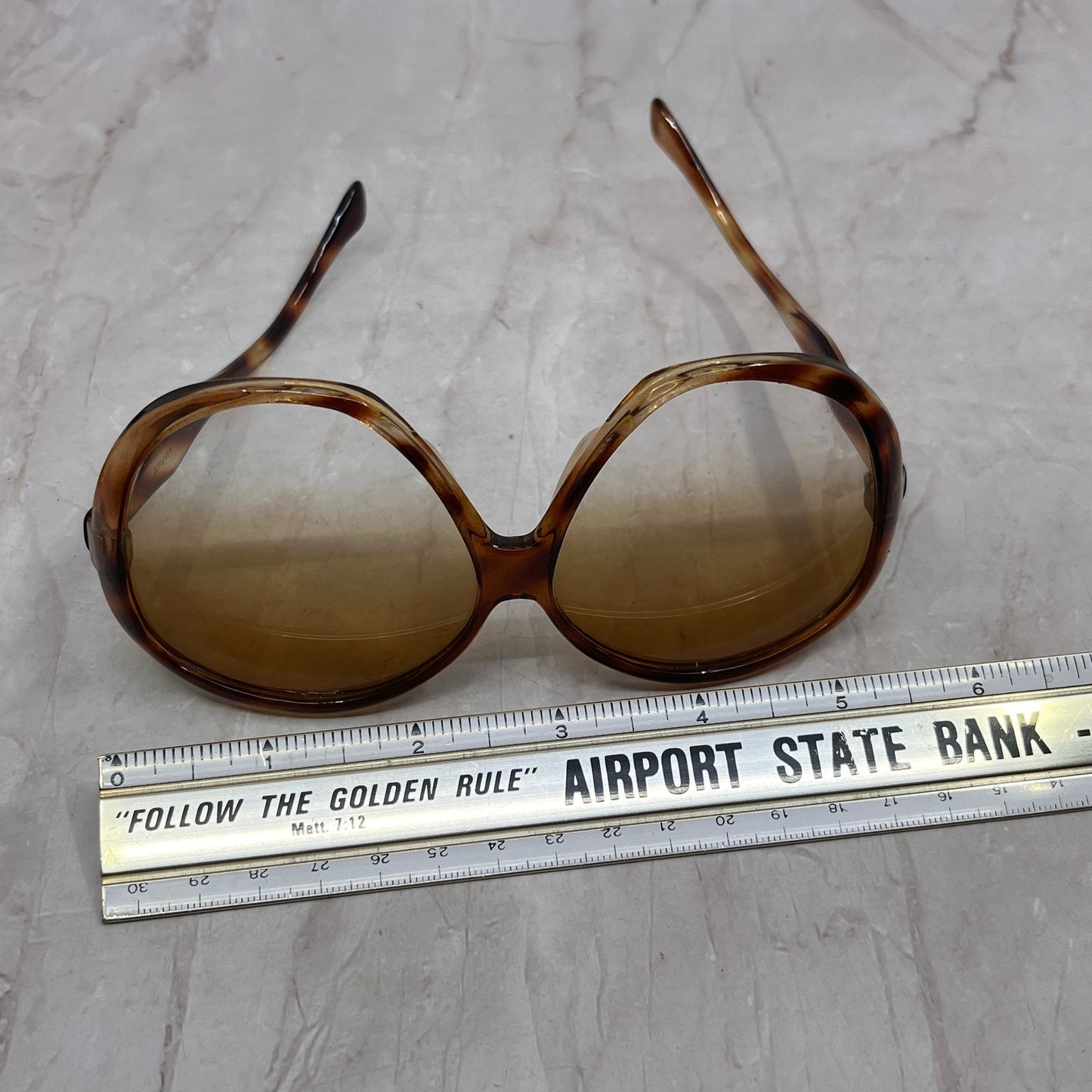 Retro Ladies Oversize Tortoise Shell Japan Round Sunglasses Frames TH9-G2-8