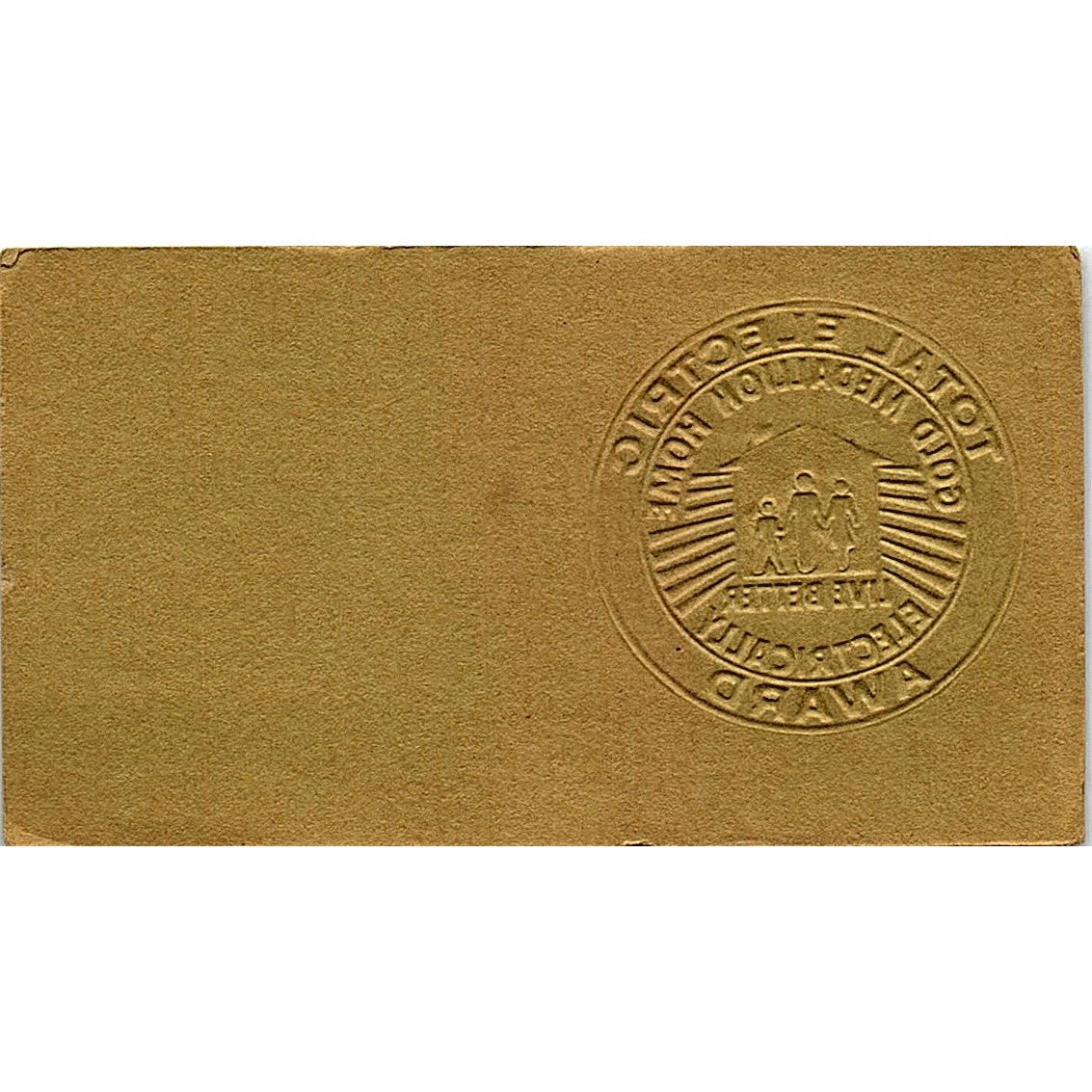 Cliff Wanterin Reddy Kilowatt Coos Bay OR Vintage Business Card SC9-B13