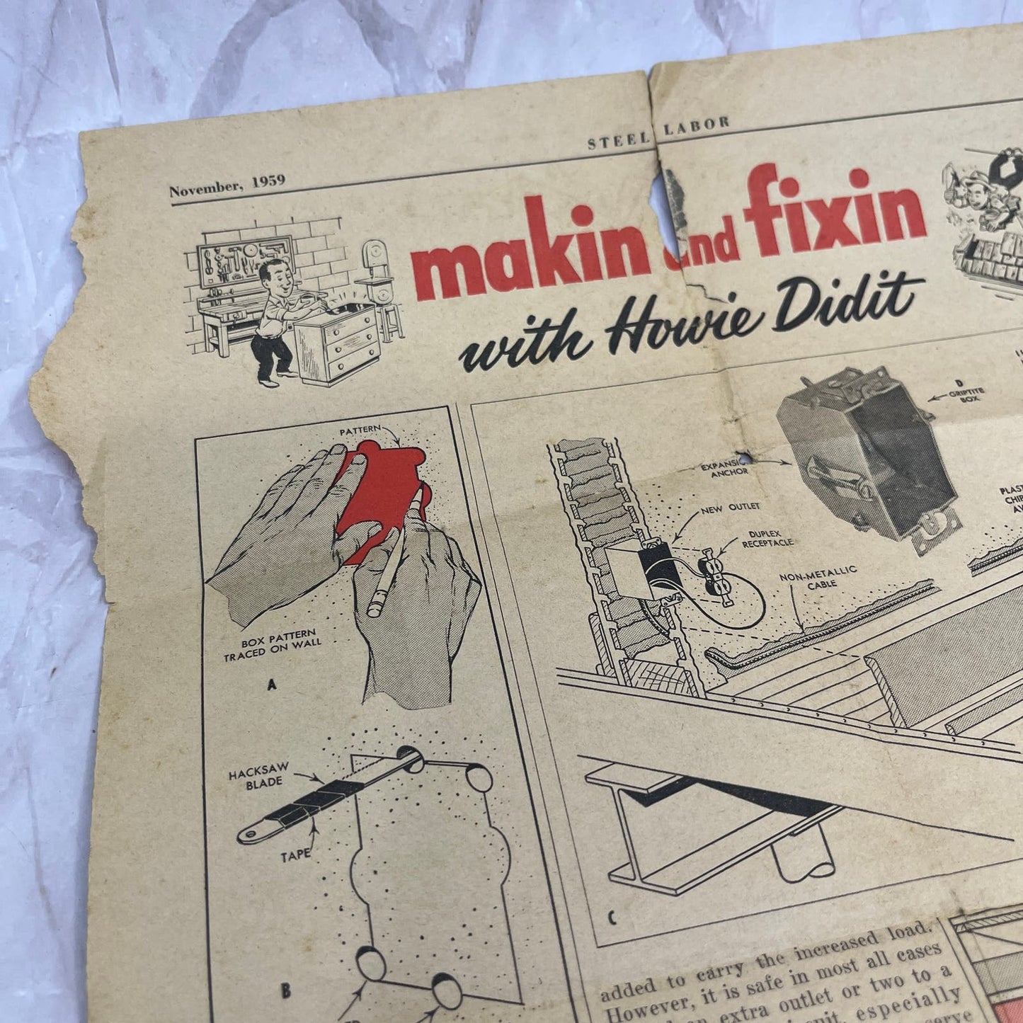 1959 Makin and Fixin with Howie Didit Electric Outlet Wiring Steel Labor D10