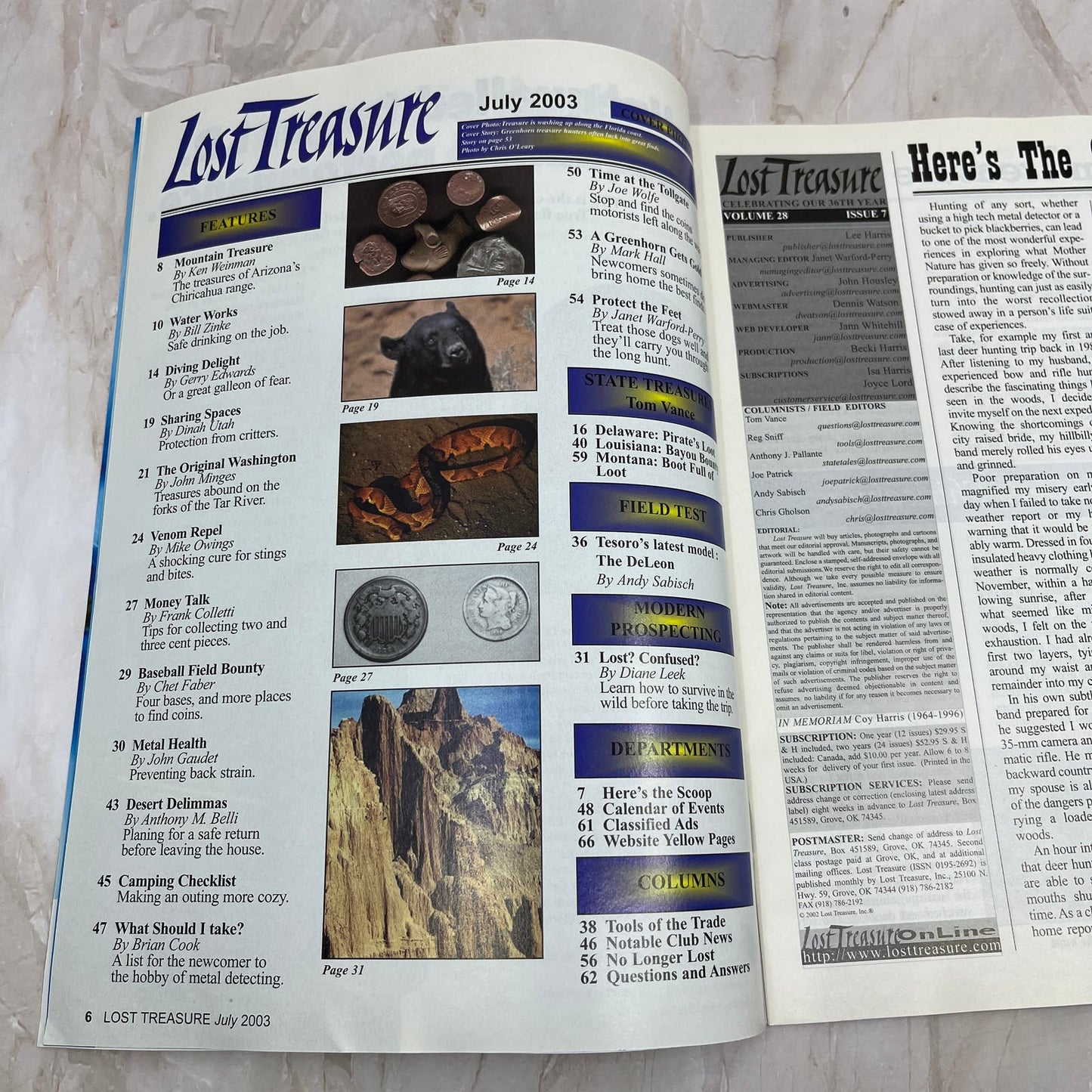 2003 July - Lost Treasure Magazine - Treasure Hunting Gold Prospecting M14