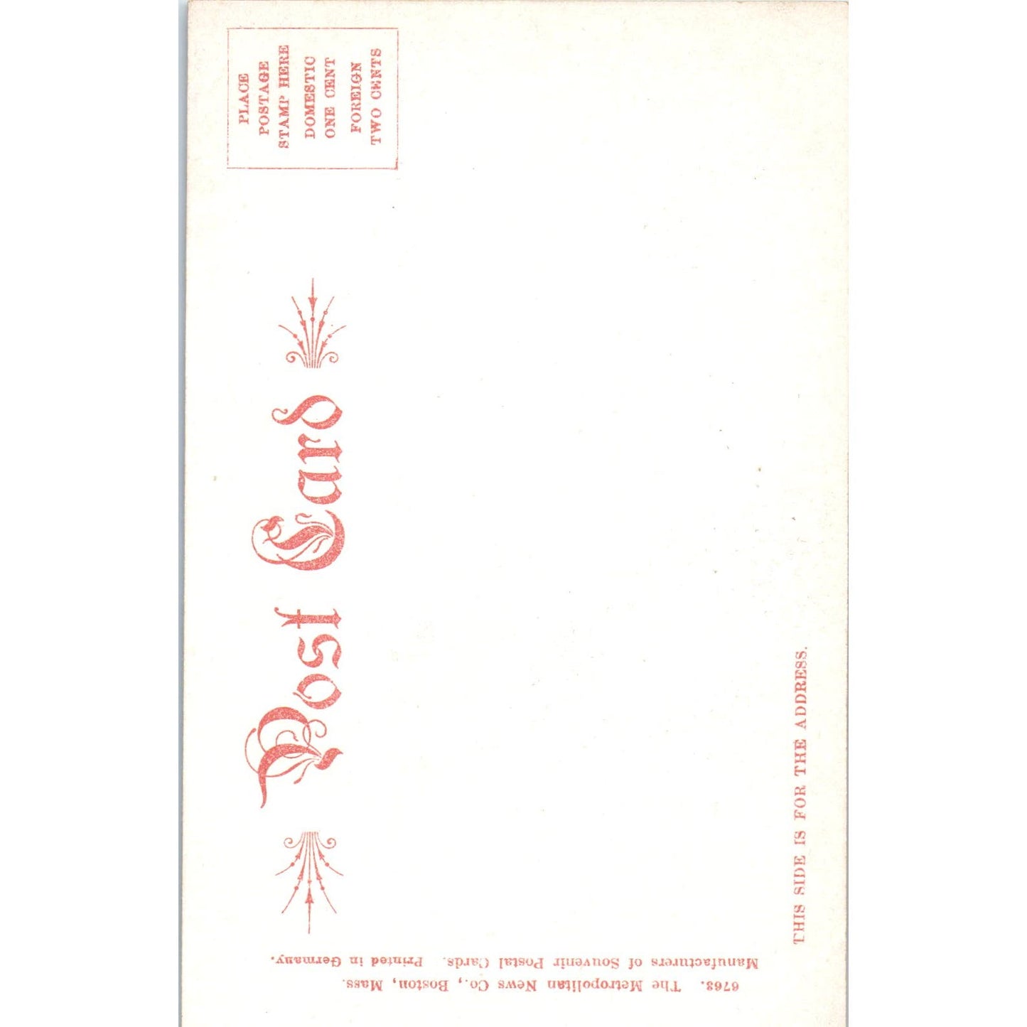 c1905 Statue of Captain Parker Lexington MA Antique Unused Postcard PC7