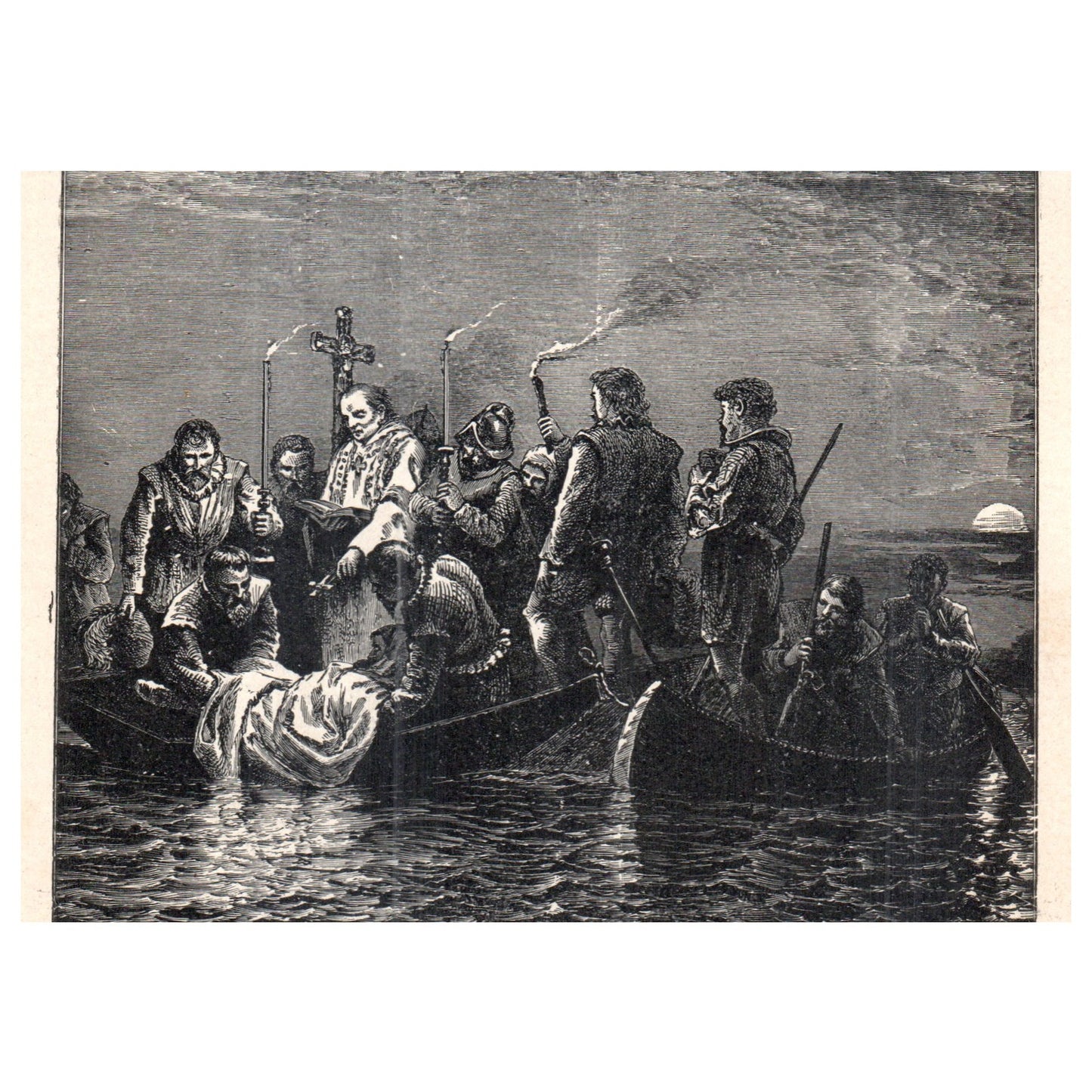 De Soto in Florida 1911 Engraving Print AF5-8