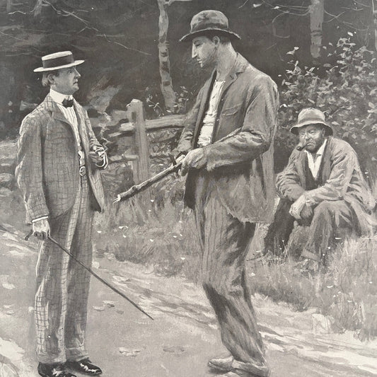 What Time is It By Your Watch - Country Scene - 1904 A.B. Frost Art Print V26-4