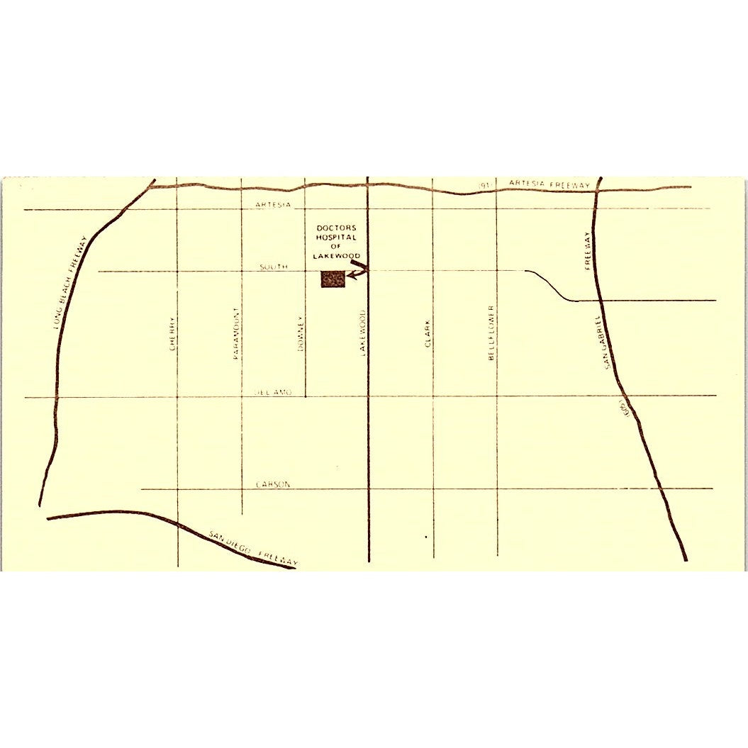 Doctors Hospital Of Lakewood J.B Skip Courtney CA Vintage Business Card SF3-B4