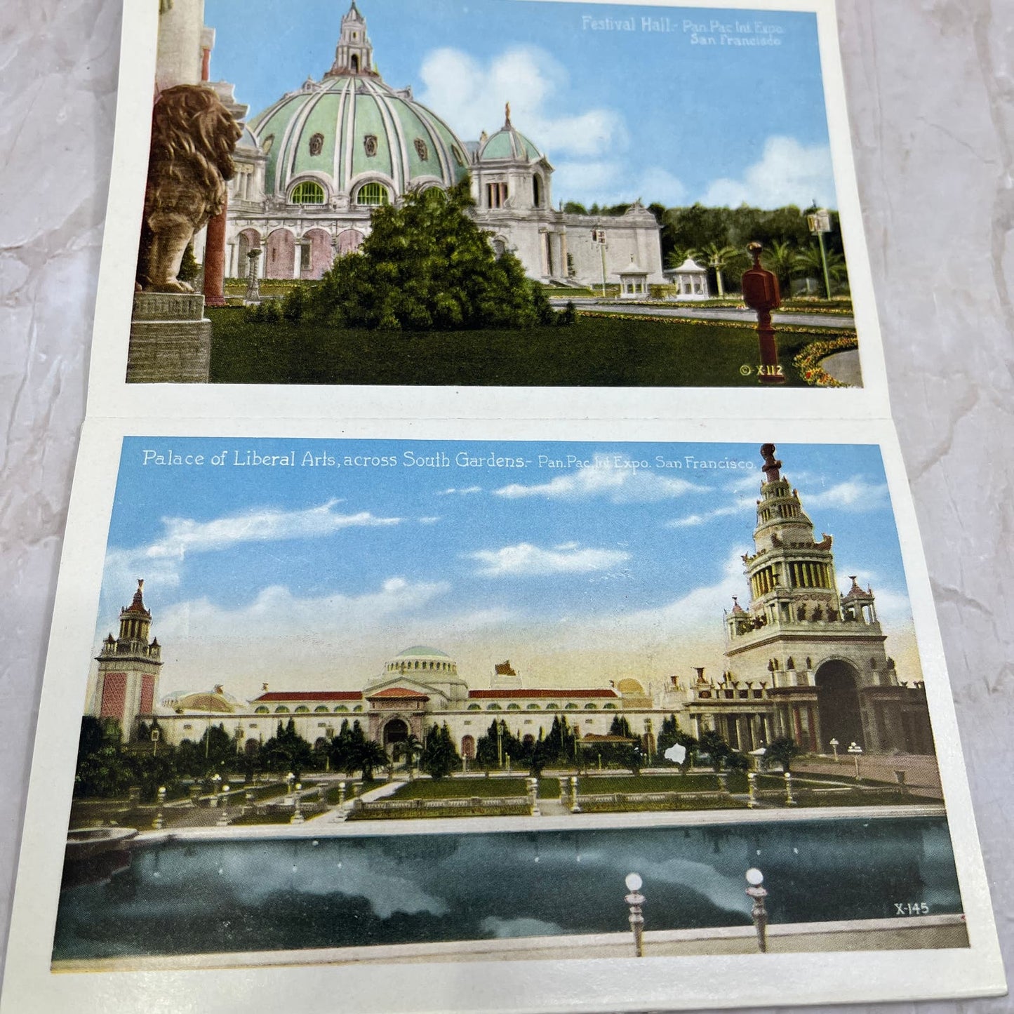 1915 Panama Pacific Exhibition San Francisco Folding Postcard Views SB8