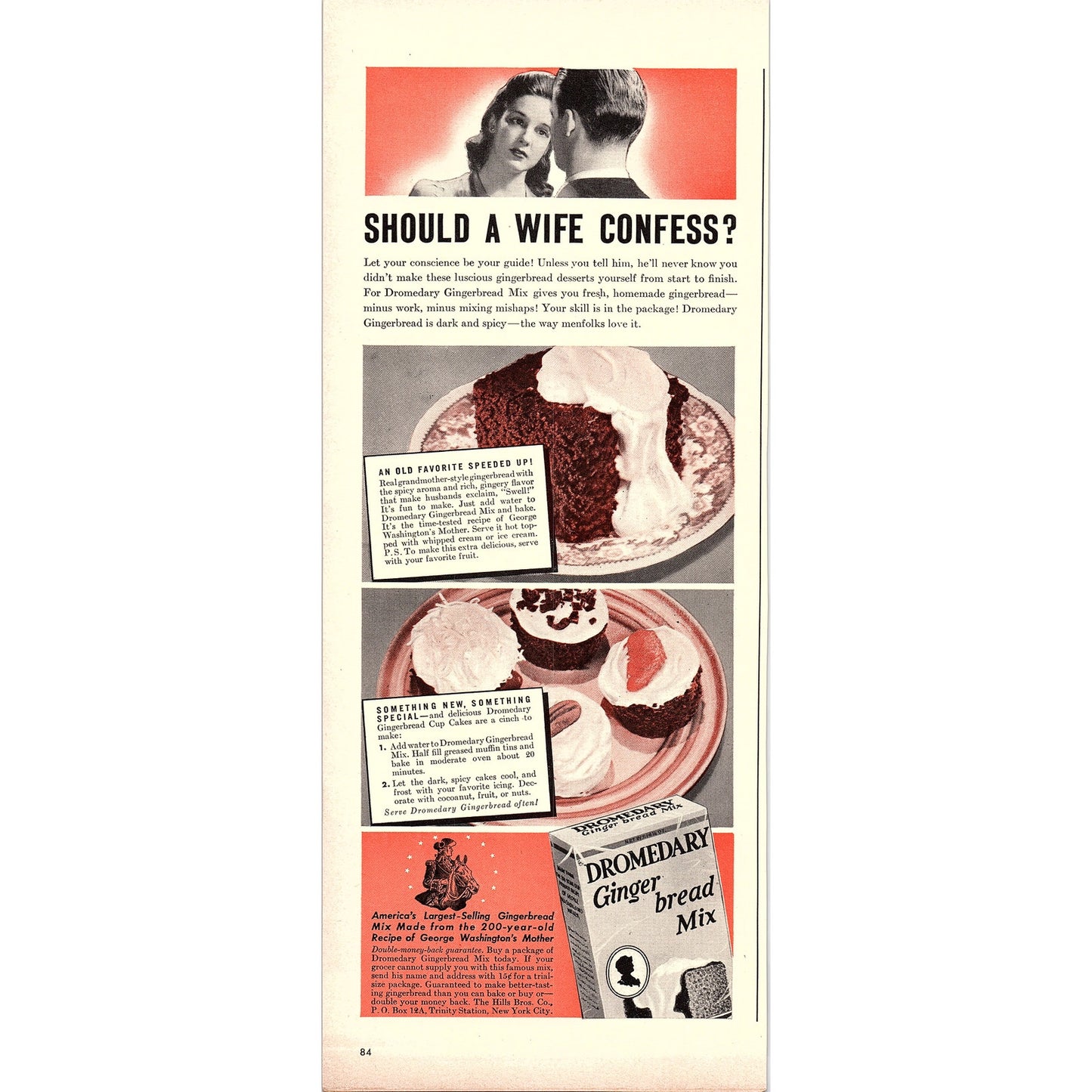 Dromedary Ginger Bread Mix New York City NY 1940 Ad V14-8
