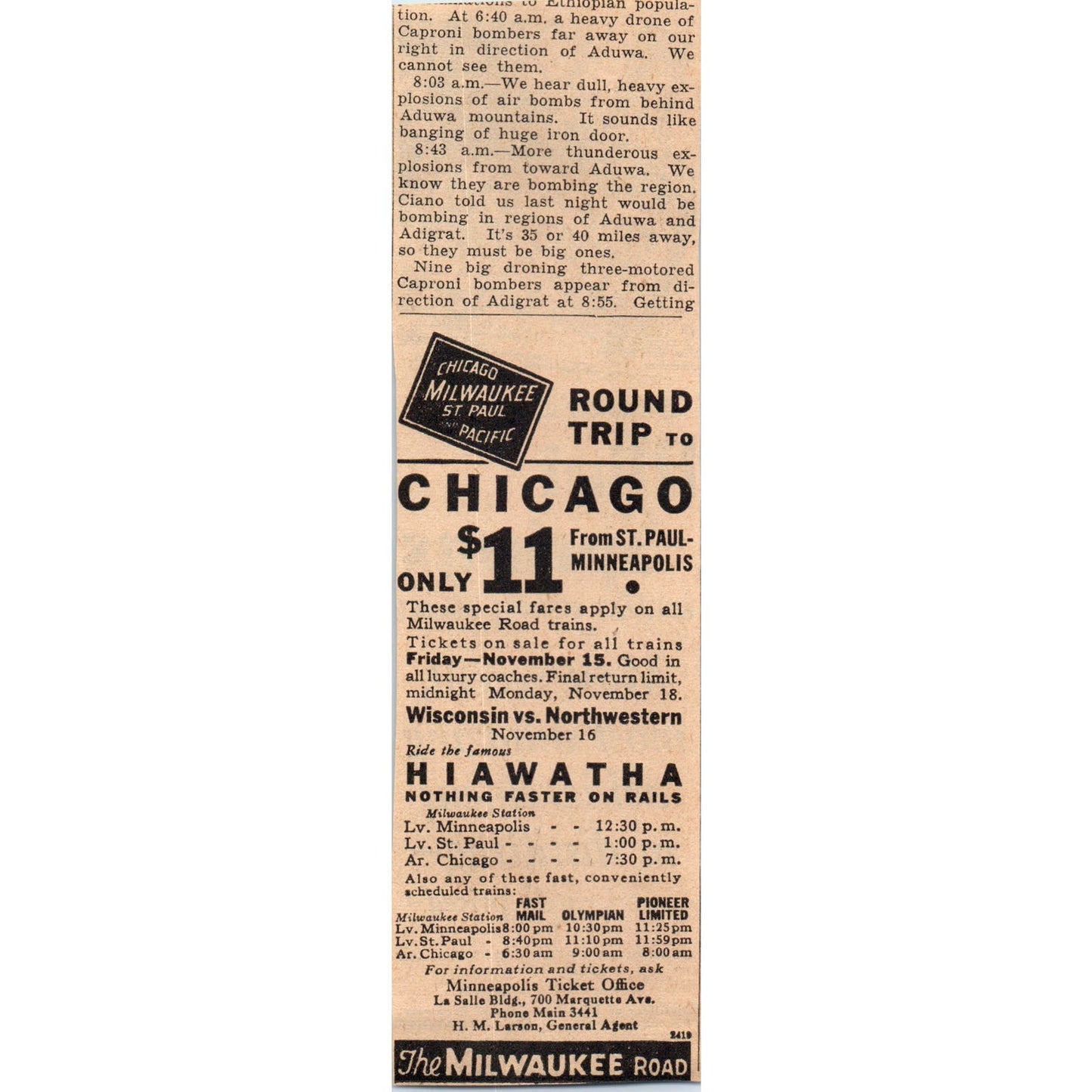 Glenmore's Mint Springs Kentucky Whiskey 2x6 1935 Minneapolis Journal Ad AE7-H1