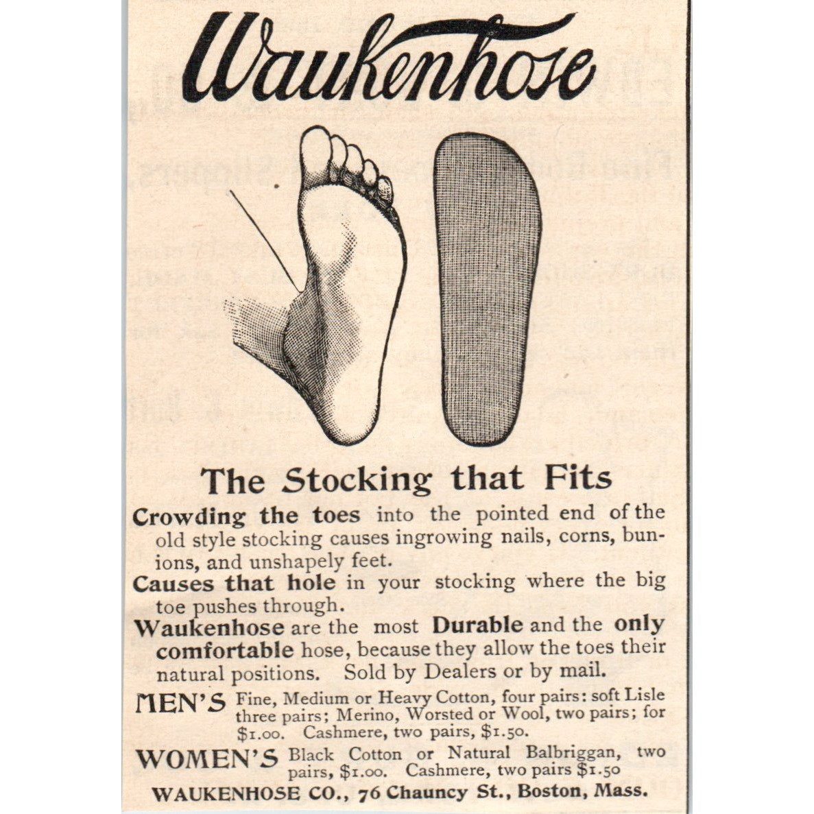 Edwin C. Burt & Co Fine Boots and Shoes NY 1892 Magazine Ad AK6-M1