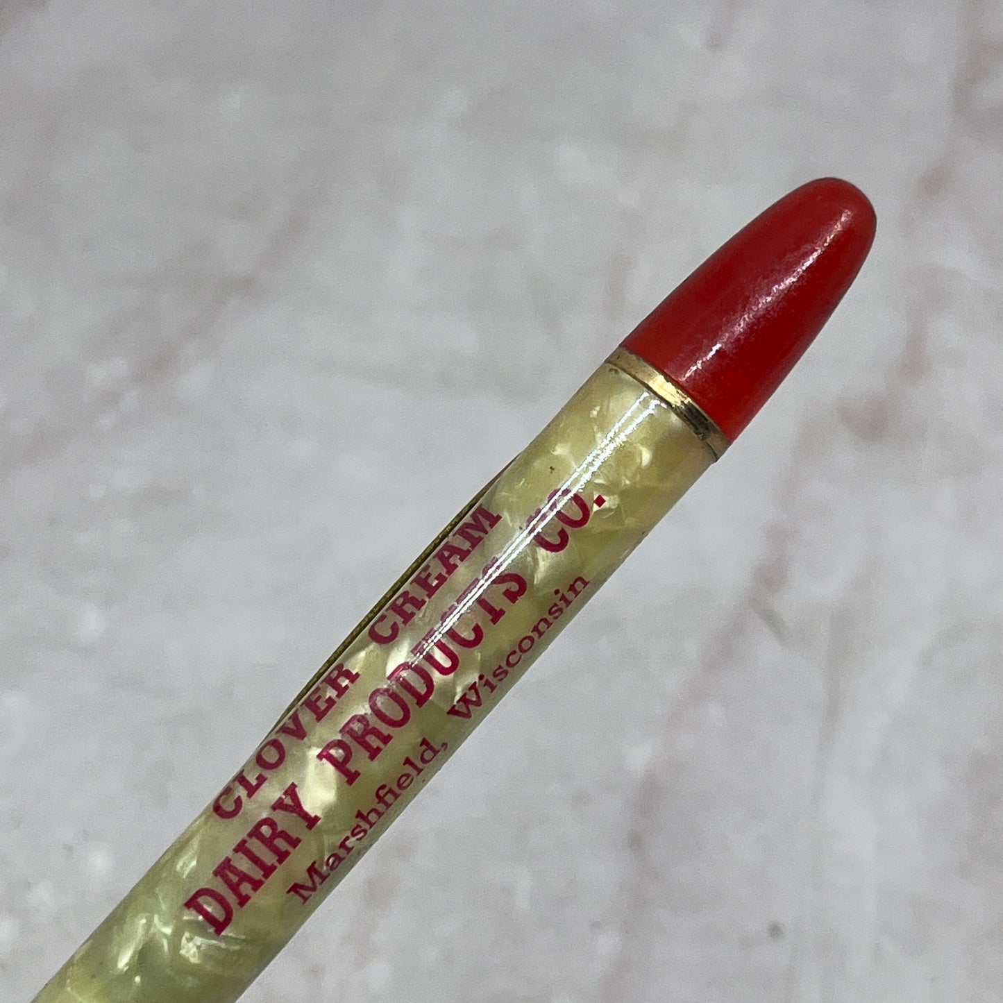Clover Cream Dairy Products Co Marshfield MN Celluloid Mechanical Pencil SB8-Y2