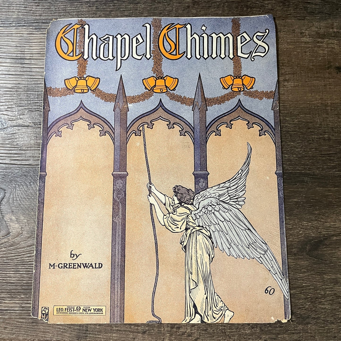 Chapel Chimes M. Greenwald 1913 Sheet Music V13