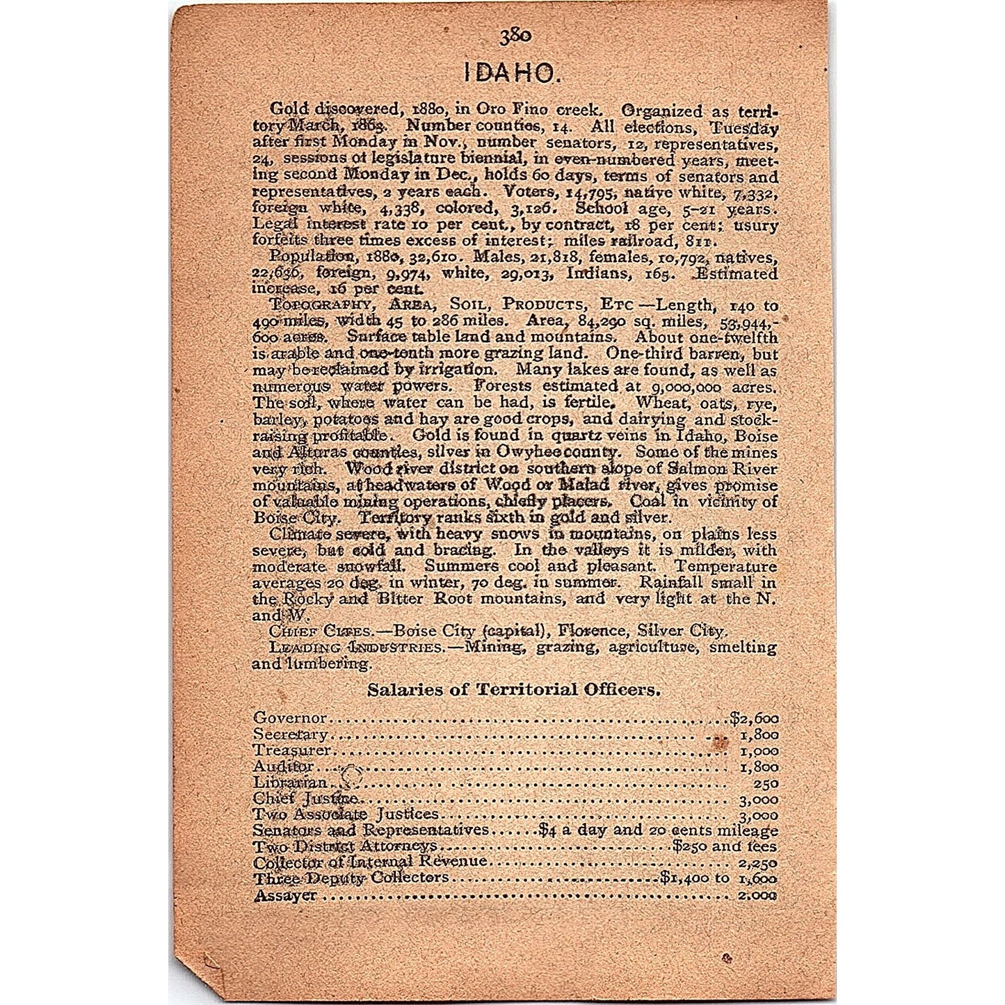 Antique 1889 Map of Georgia 1889 Pocket Map Engraving SAG4-H4