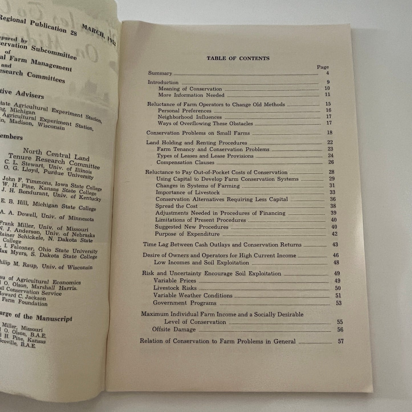 Obstacles to Conservation on Midwestern Farms 1952 Missouri Bulletin TK2-XB4