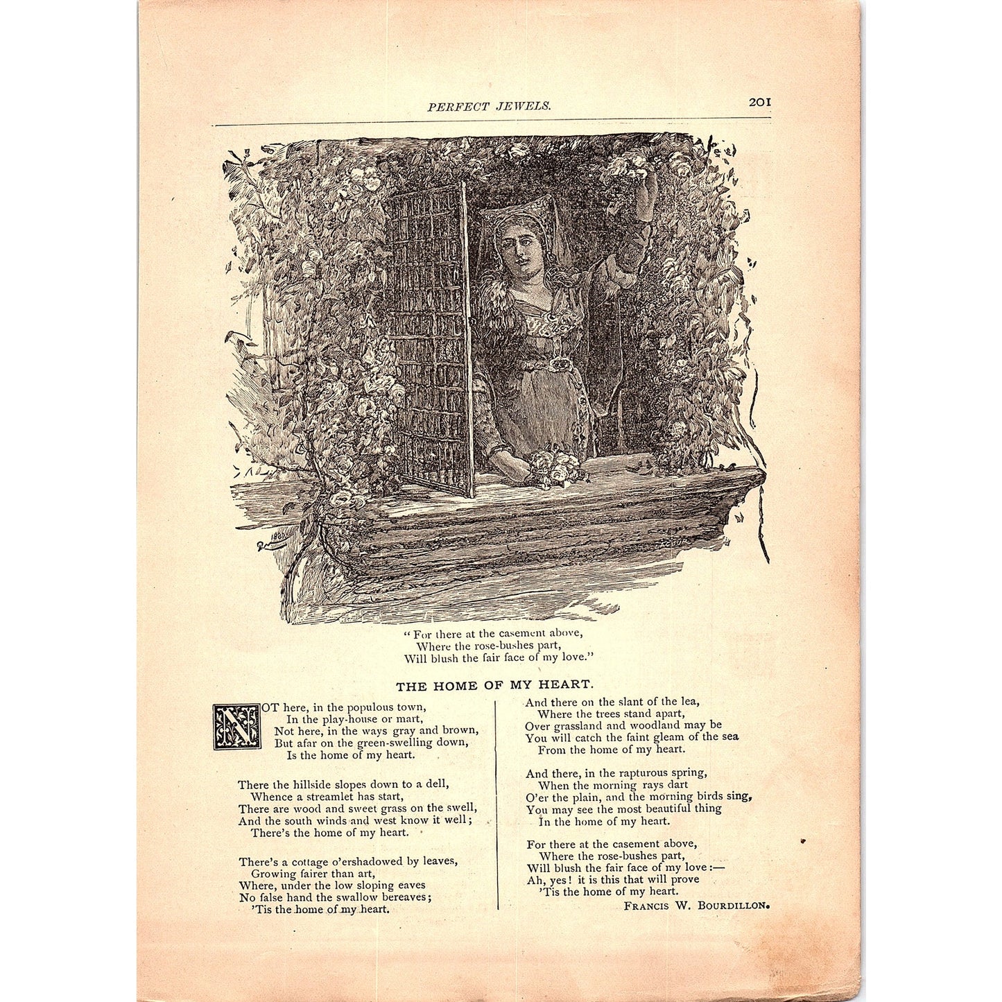 Exile of the Acadians - Henry Wadsworth Longfellow 3 Pages 1884 Poem TA5-CJ-4