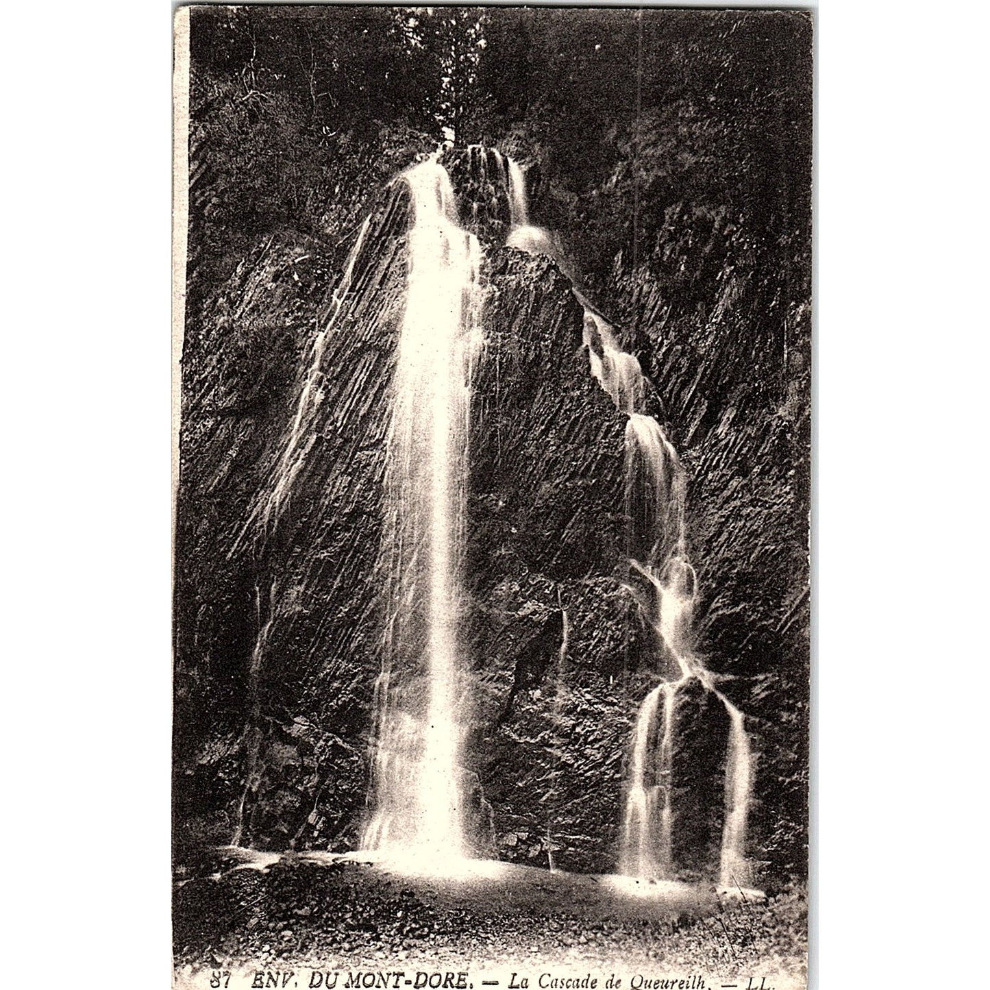 Du Mont Dore La Cascade De Queureuilh French Antique Postcard PE13