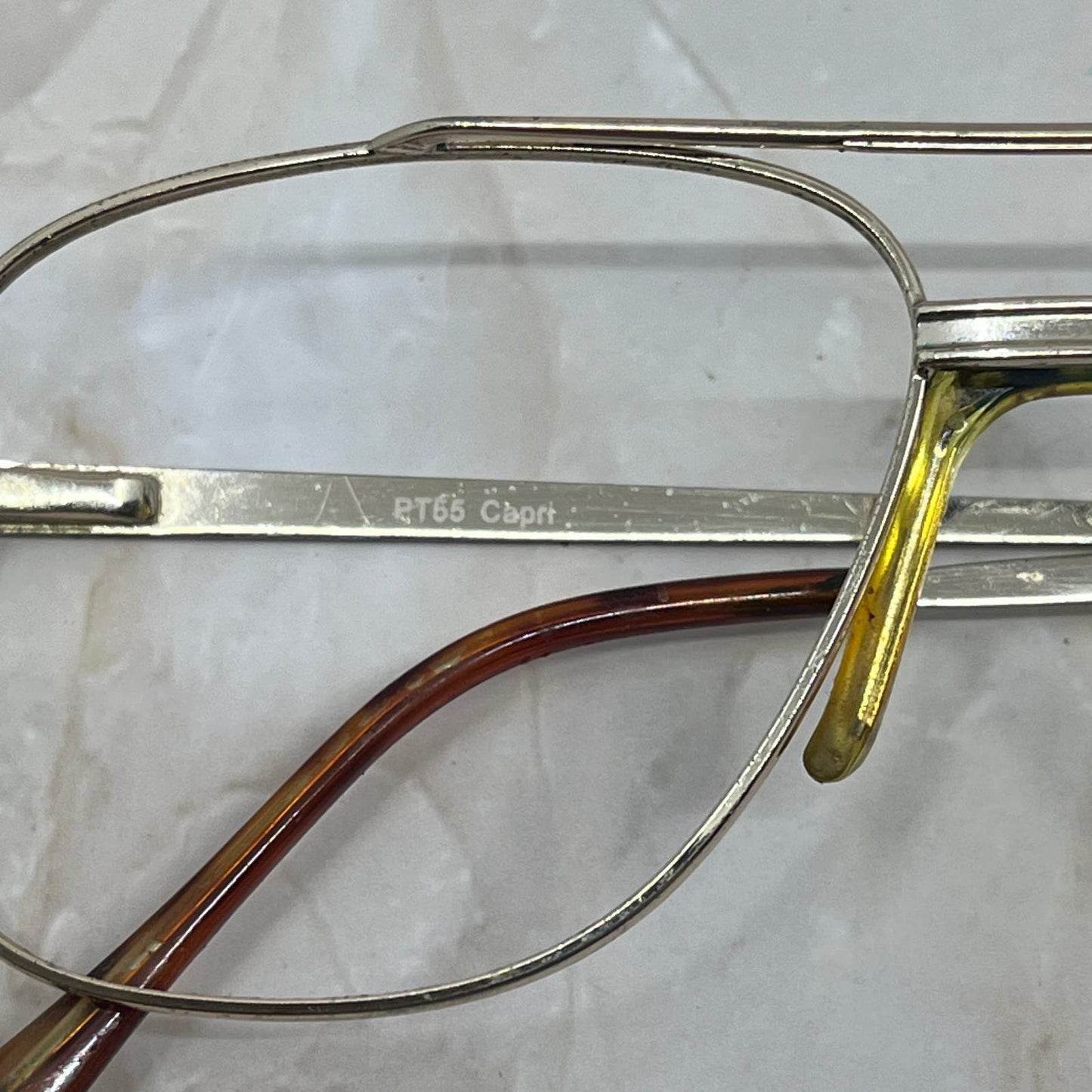 Retro Men’s PT55 Capri Gold Tone Aviator Sunglasses Eyeglasses Frames TD7-G4-4