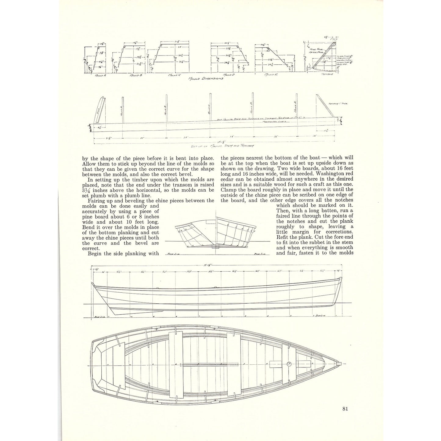 How to Build a Quincy 15' Boat George F Crouch 2 Pages 1932 Article V1-4