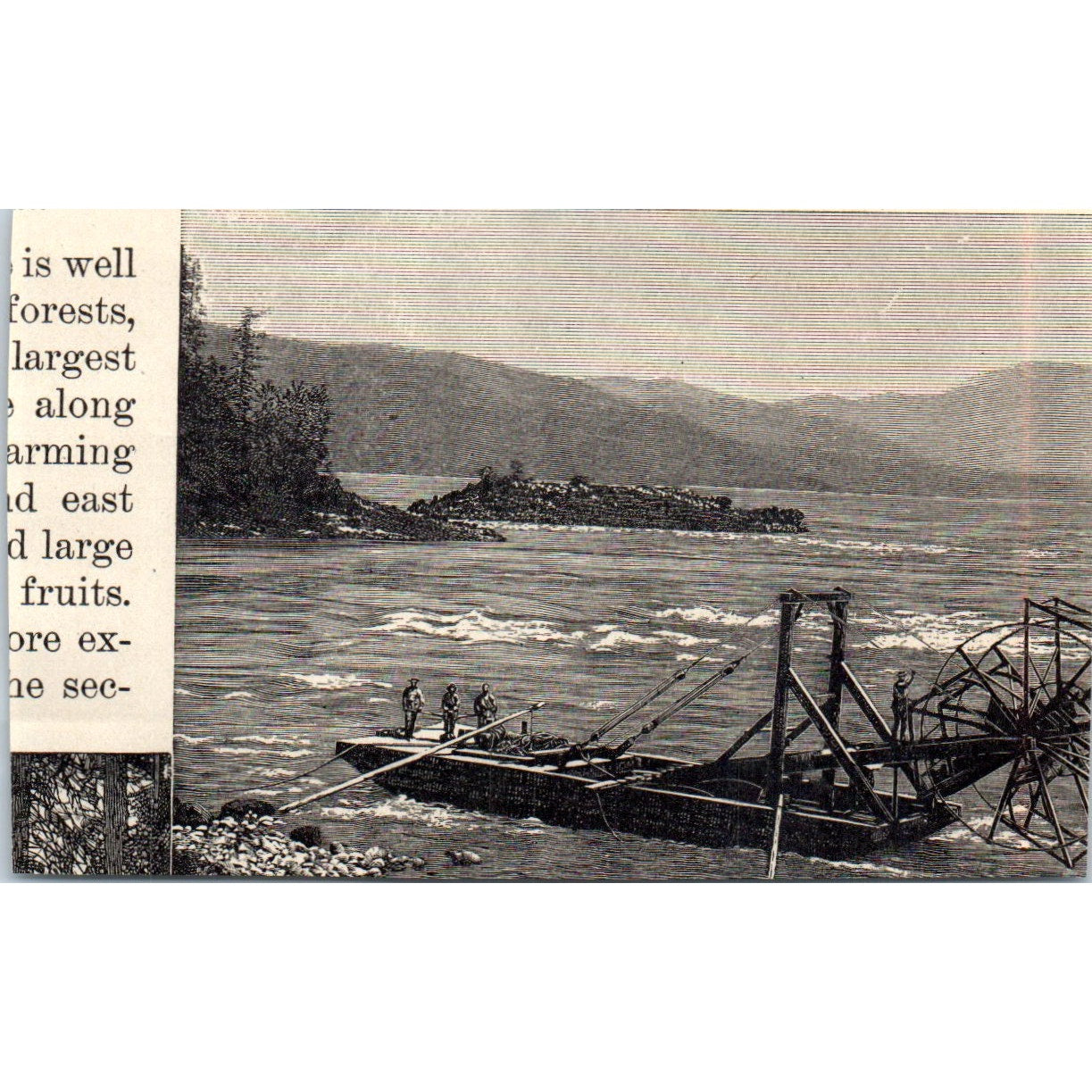 Hydraulic Gold Mining In California 1901 Engraving AF2-O2